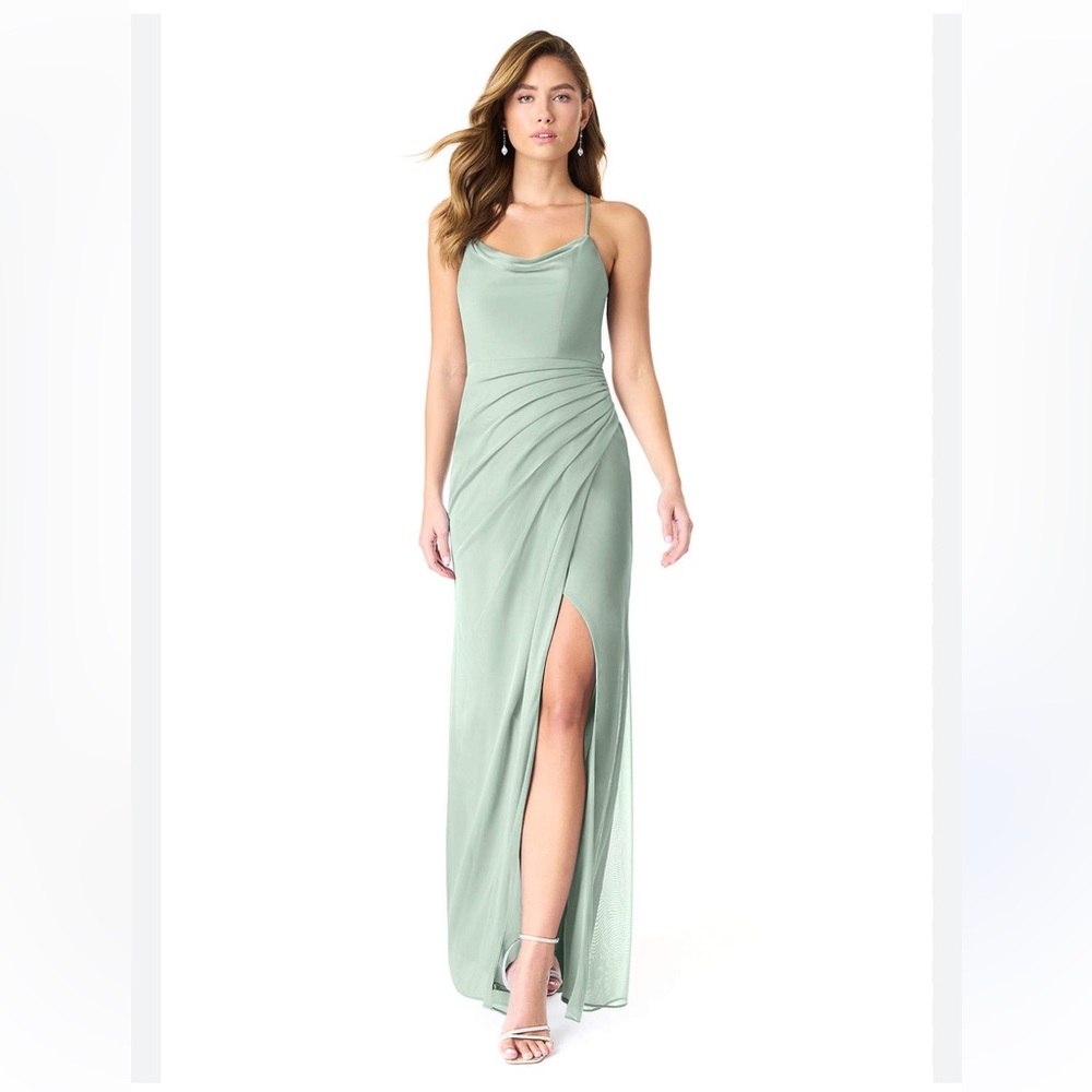 Azazie Sage Green Maxi Dress
